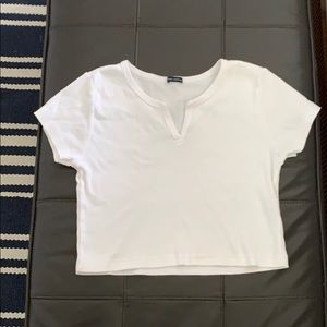 White Brandy Melville crop top